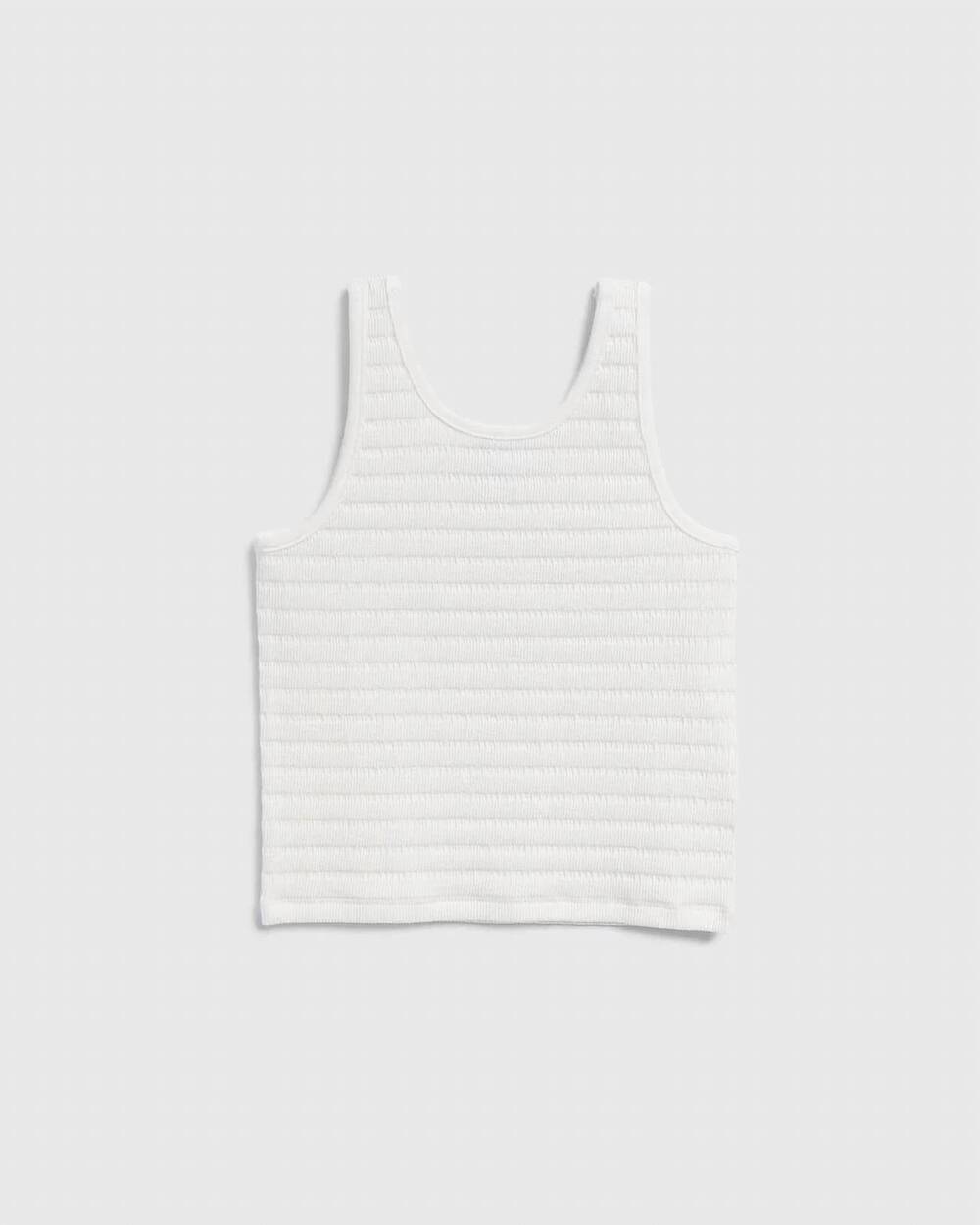NEW SPLENDID kid's smocked eyelet tank top in white